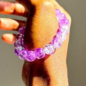 Purple Home made beaded bracelet